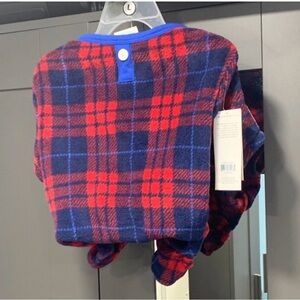 Flannel Dog Pajamas - Red and Blue